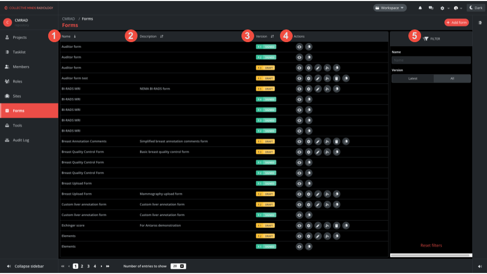 Collective Minds Research Forms eCRFs Manage 1-5