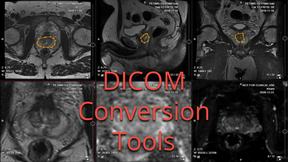 DICOM conversion tools