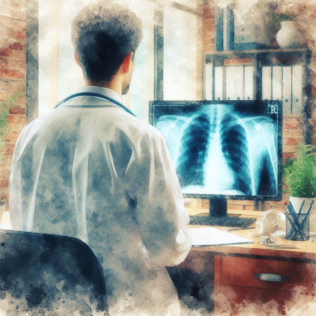 Physician in Medical Imaging Reader Study Watercolor